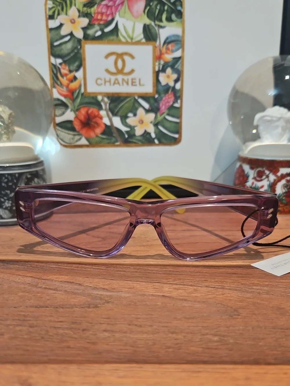 Stella McCartney Purple Slim Cat-Eye Sunglasses